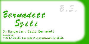 bernadett szili business card